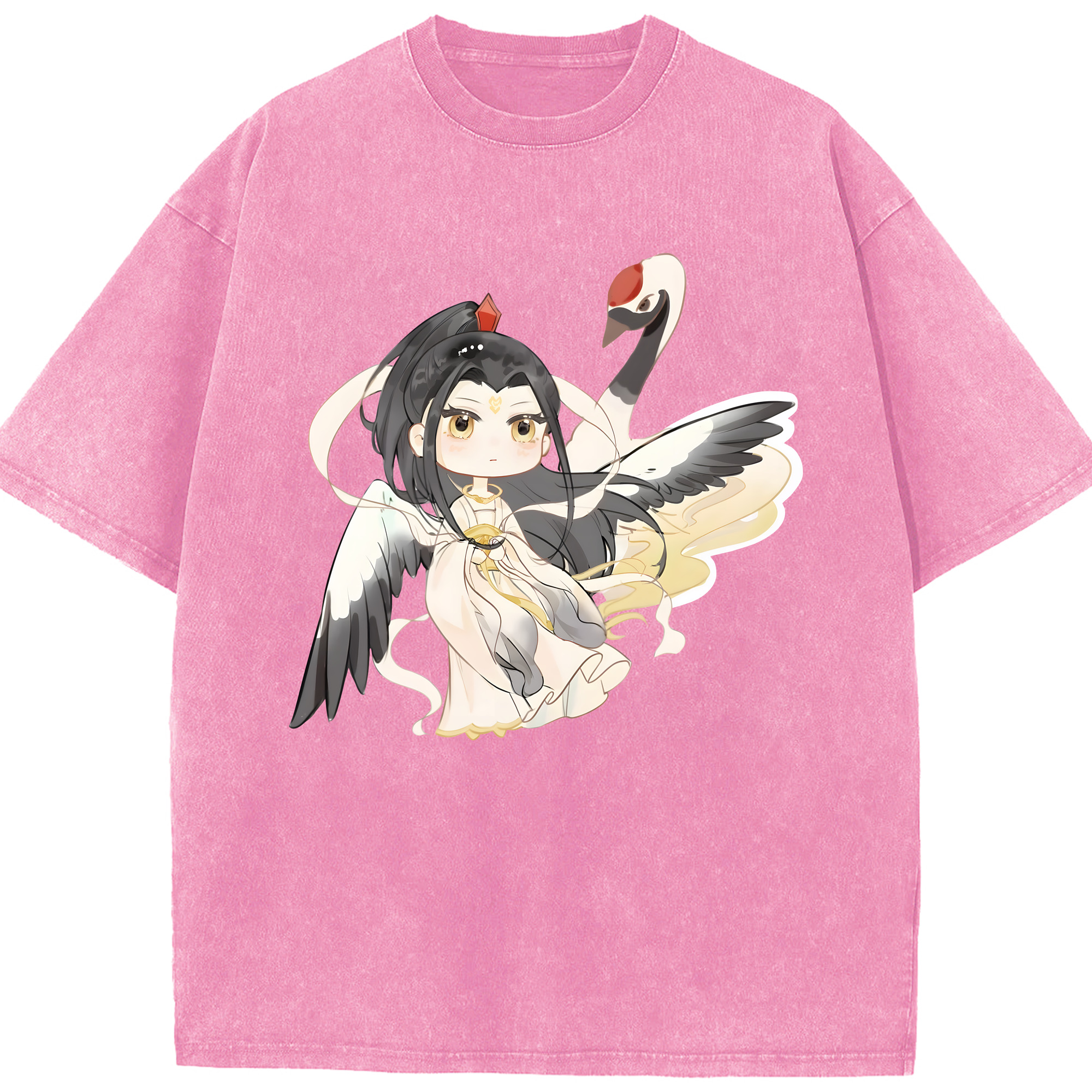 （画像用） Ne Zha 2 ナタ 魔童の大暴れ 綿100% ヴィンテージ風 半袖Tシャツ（フロントプリント）